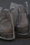 Boris Bidjan Saberi horsehide mid-calf boots German handmade WBOOT2 FMM20011-BAIHE white brown